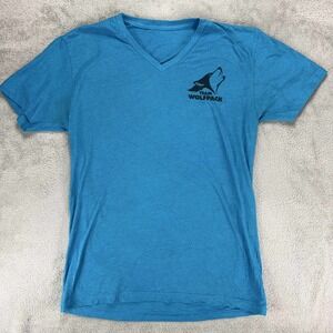 Team Wolfpack T-Shirt V-Neck Short Sleeve Graphic Tee Blue medium‎